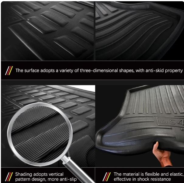 Trunk Mat For Chevrolet Aveo T250 2007 2008 2009 2010 2011 Sedan Car Accessories Floor Tray Waterproof Liner Cargo Boot Carpet