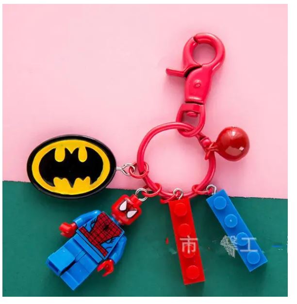 New Christmas Gift Santa Claus Sailor Moon Figures Doll Keychain Building Block Key Ring for Women Bag Backpack Accessories