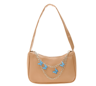 Women‘s Handbag Butterfly Chain Bag New Luxury Designer 2023 Trend Armpit Bag Candy Color Female Shoulder Bag Ladies Shopper