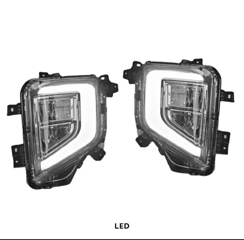 Auto parts LED Daytime Running Lights Fog Lamp Cover with Yellow Turn Signal Lamp For Mitsubishi Triton L200 2019 2020