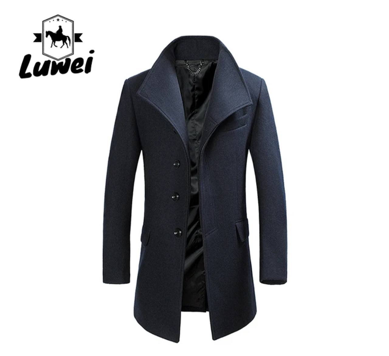 Winter Men Jacket Chaquetas Rectas Para Hombre Blouson Utility Outerwear Long Overcoat Elegant Slim Long Coats