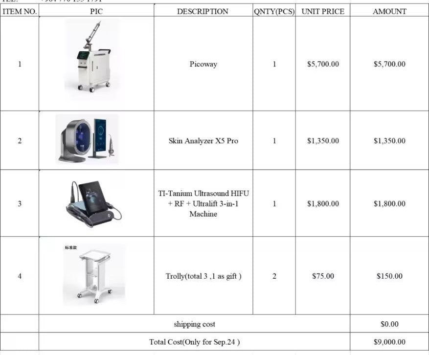 TI-Tanium Ultrasound HIFU + RF+ Ultralift 3-in-1 Machine