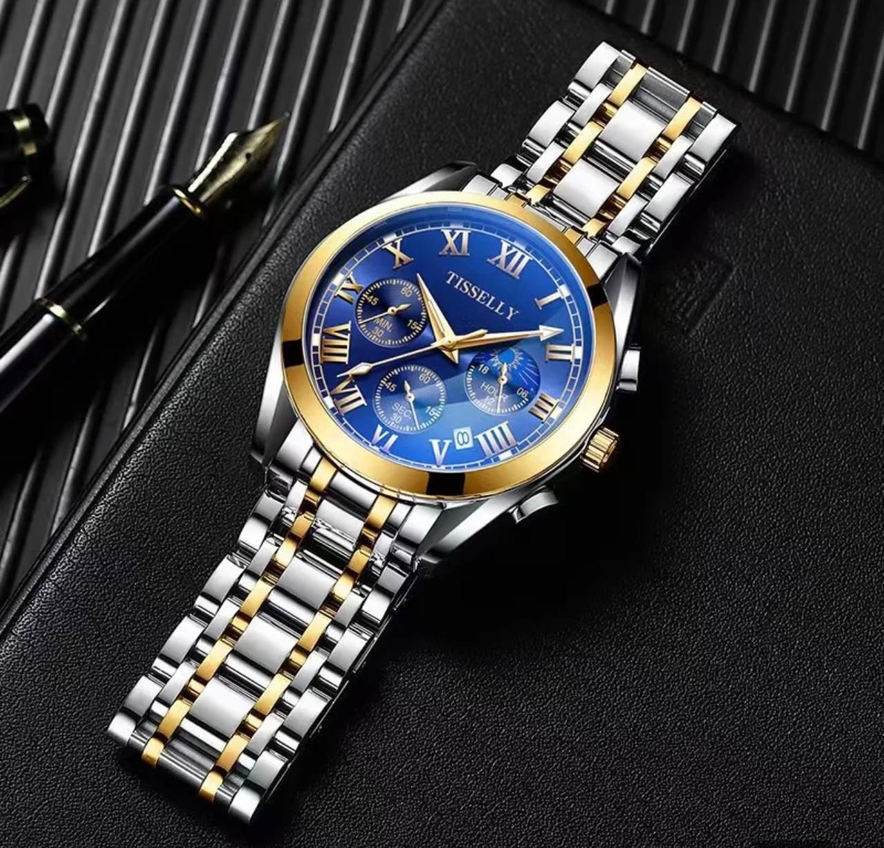 Wholesales Strap Luxury Mens Watches Luminous 30M Waterproof Chronograph Quart Watches Men Wrist