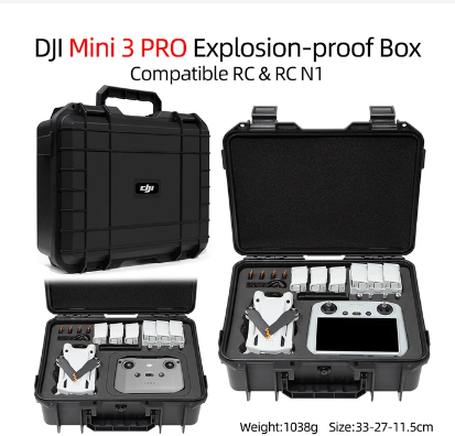 Yoteen Explosion-Proof Box for DJI MINI 3 PRO RC & RC N1 Drone Carrying Case IP55 Waterproof Dustproof Corrosion Resistant