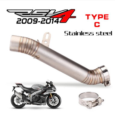 For aprilia rsv4 2009 to 2014 motorcycle slip on middle connection exhaust rsv4 connection tube rsv4 exhaust pipe rsv4 middle