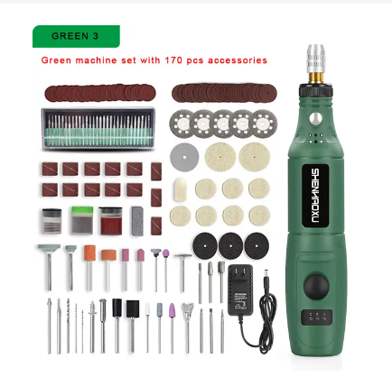 100V~240V Mini Electric Drill Power Tools Multifuctional Grinder Grinding Accessories Set 3 Speed Engraving Pen For Dremel