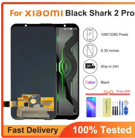 6.39'' Super AMOLED For Xiaomi Black Shark 2 Pro LCD Display Touch Screen Digitizer Assembly DLT-A0 SKW-H0 SKW-A0 LCD Display