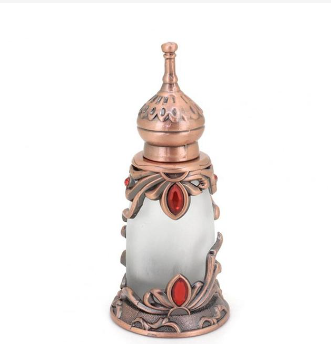 15ml Perfume Bottle Old Castle Style Transparent Visible Fragrance Refillable Bottle Alloy Concentrated Essential Oil Bottle