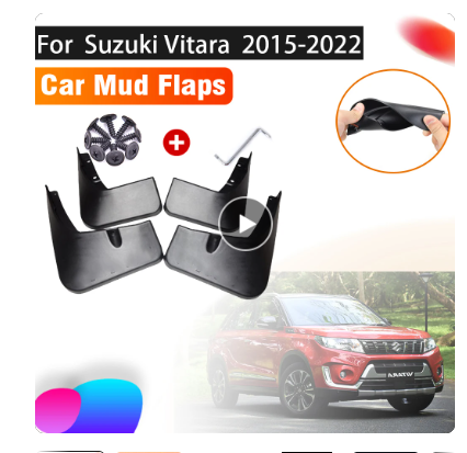 4 Pcs Car Mudguards For Suzuki Vitara 2022 Accessories 2022 ~ 2015 Escudo Splash Guard Front Rear Fender Mudflap Car Accessories