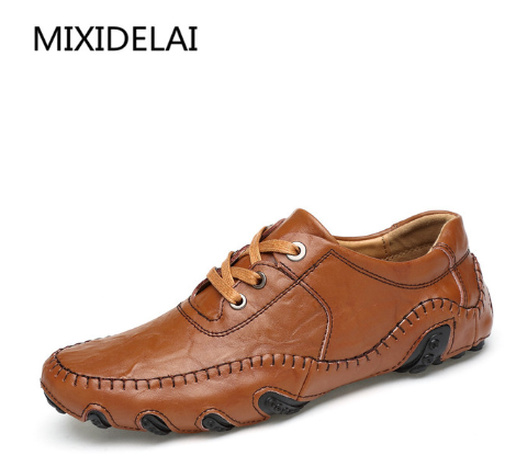MIXIDELAI Brand 2023 New Luxury Genuine Leather Flats Italian Mens Loafers Men Shoes Casual Fashion Slip On Driving Designer