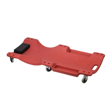 40Inch Big Red Plastic Car Mechanic Creeper Six Wheel With Grooves Tool