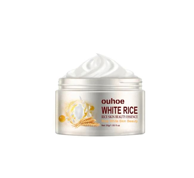 White Rice Whitening Face Serum Wrinkle Remove Fine Lines Cream Shrink Pores Fade Dull Melanin Moisturize Brighten Skin Care Set