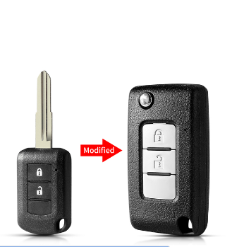 KEYYOU Modified Flip Key Shell For Mitsubishi Eclipse Cross GK1W/2W/9W 2017 2018 2019 2020 ASX 2/3 Buttons Car Key MIT11R Blade