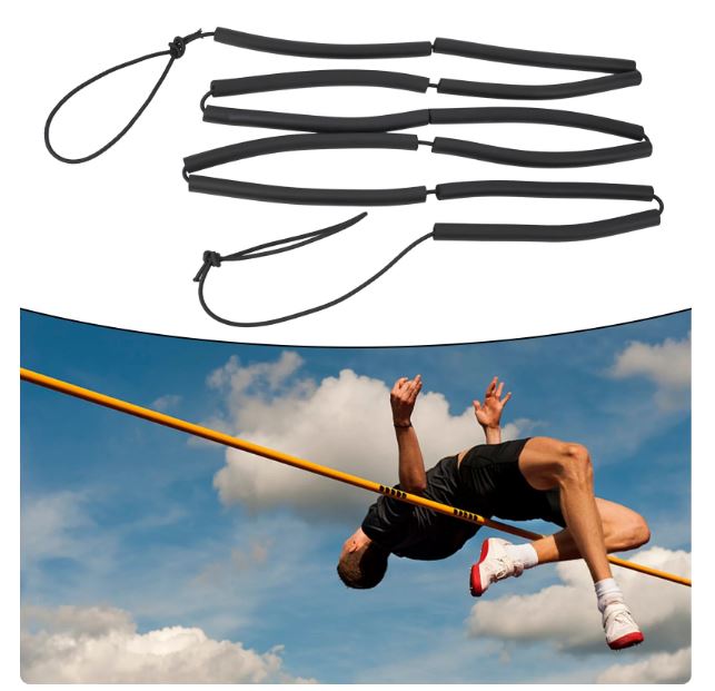 1pc Rope High Jump Training Equipment High Jump Bungee Elastic Crossbar Foam Track Rope Soft High Jump Height Training Belt