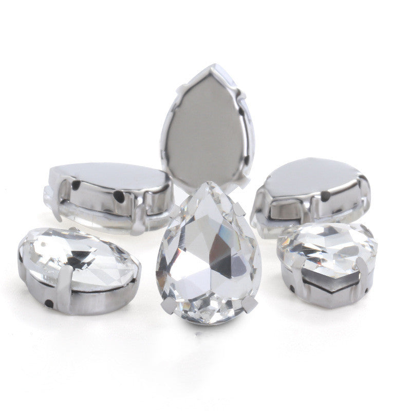 Water Drop Glass Claw Diamond Jewelry Accessories