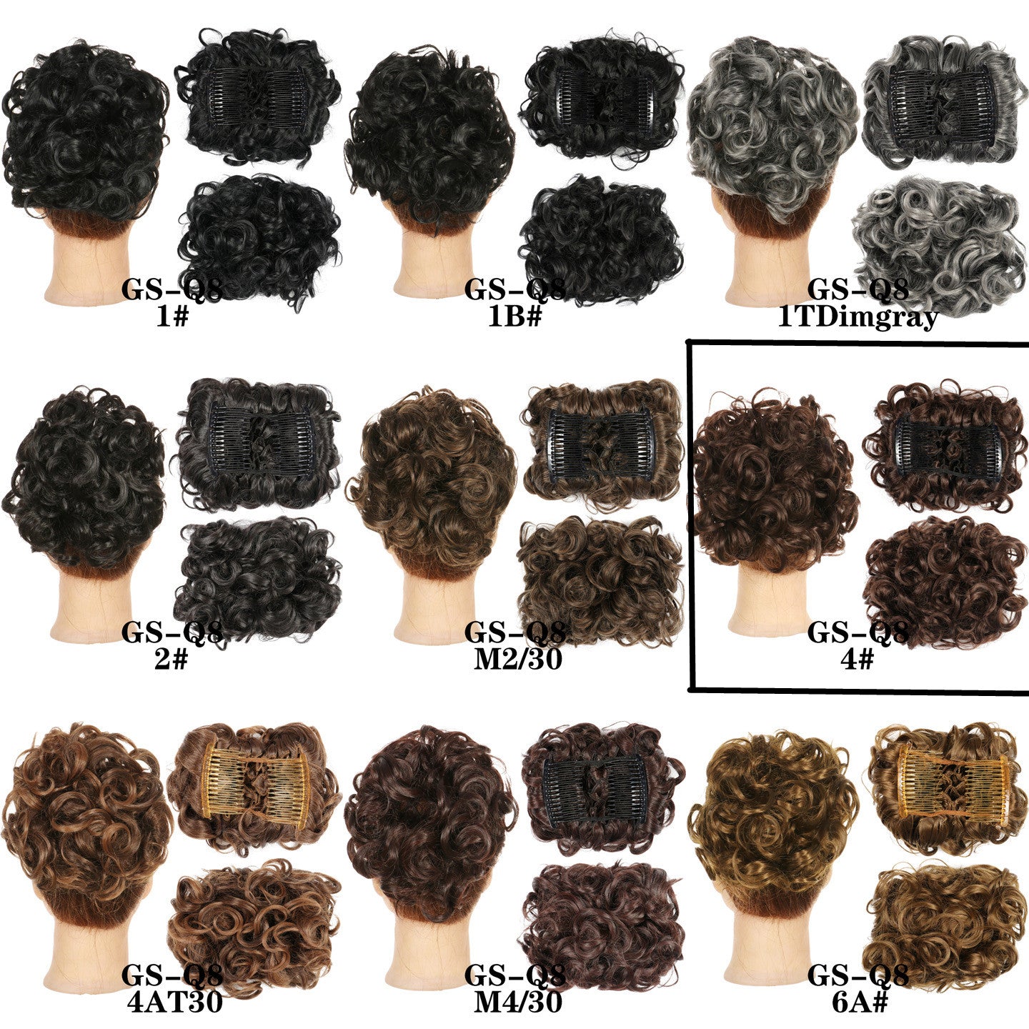 Curly Hair Bun Ponytail Chemical Fiber Hair Accessories