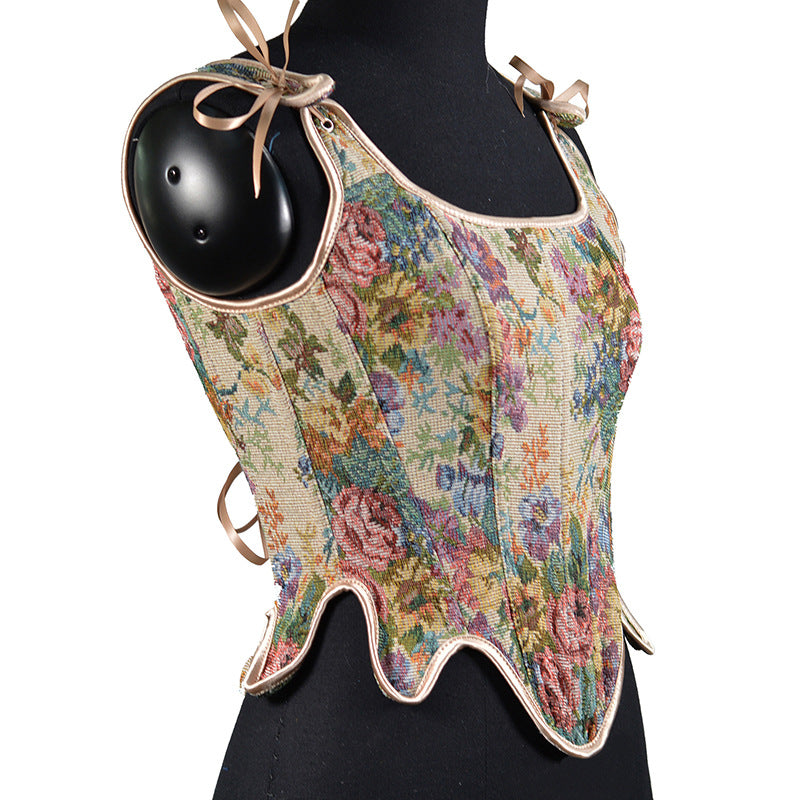 Women's French Peony Retro Vest European And American Style Corset