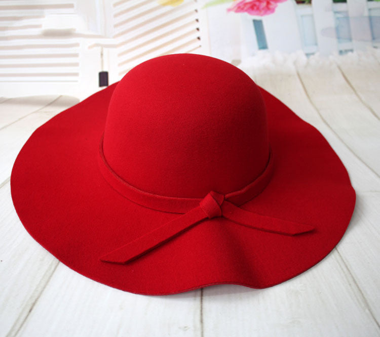 Dome Wavy Side Big Brim Top Hat Sun Visor Hat Women