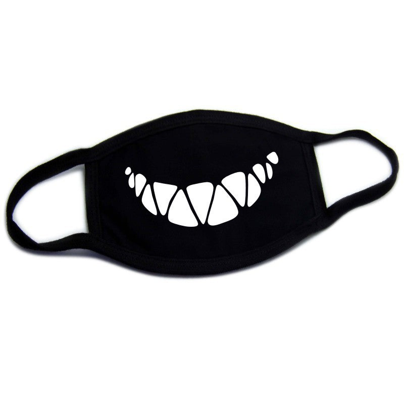 Funny Expressions Creative Teeth Warmth Cotton Dustproof Mask