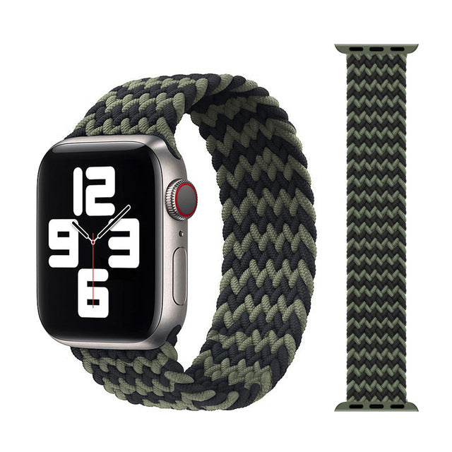 Elastic Nylon Braided Pattern Watch Wristband