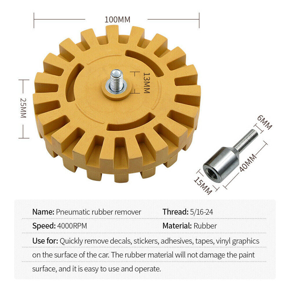 4 Inch Belt Pulley Removal Plastic Plate Electric Drill Glue Remover Polishing Wheel Pneumatic Glue Removal Paint Removal Rubber Wheel Belt Pulley Pneumatic Plastic Plate