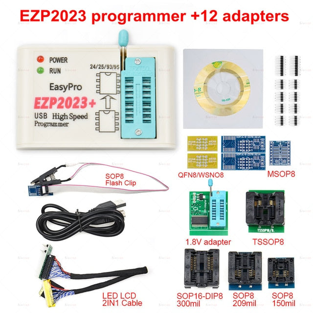 100% Original EZP2023 High-speed USB SPI Programmer EZP 2023 Support 24 25 93 95 EEPROM 25 Flash BIOS Chip Better Than EZP2019