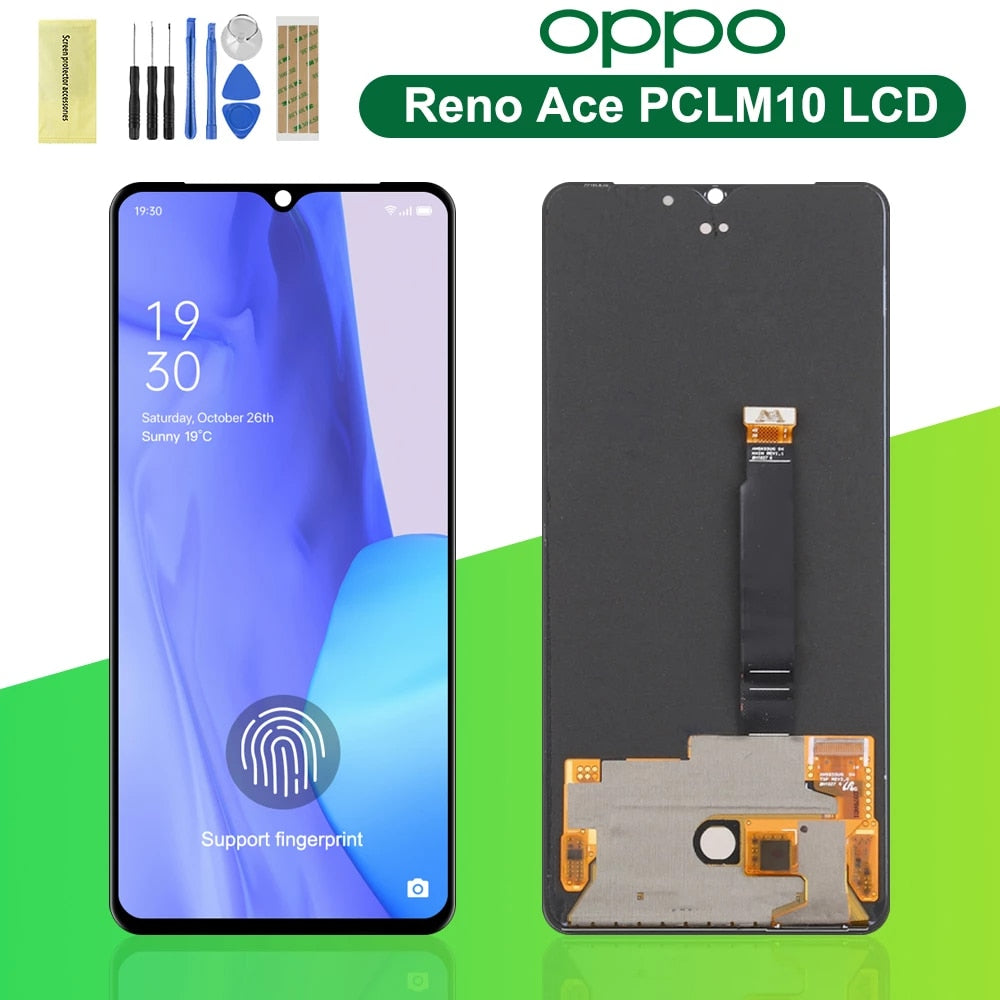 100% Original / OLED Display For OPPO Reno Ace Lcd Display Touch Screen Panal Glass Assembly For Realme X2 Pro RMX1931 LCD