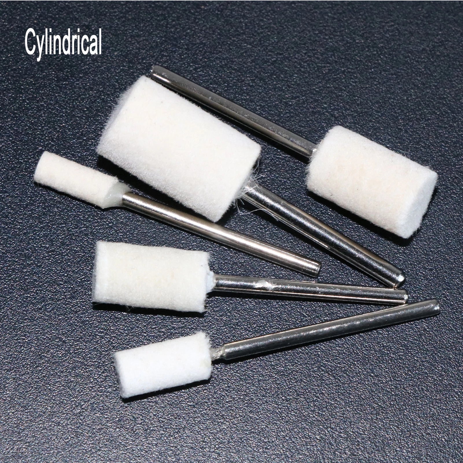 10Pcs/5Pcs Wool Felt Mounted Polishing Buffing Wheel OD 3-20mm grinding head For Dremel Drill Rotary Tool 3mm Shank