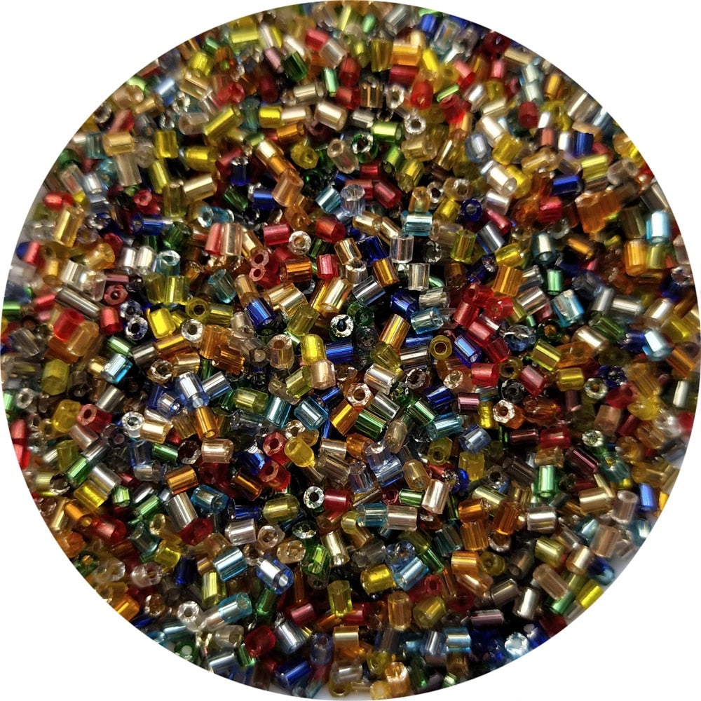 10g/lot 2mm Silver Hole Bugle Glass Seed Beads Czech/ Spacer Beads & Jewelry Making Wholesale Diy Jewelry Accessories