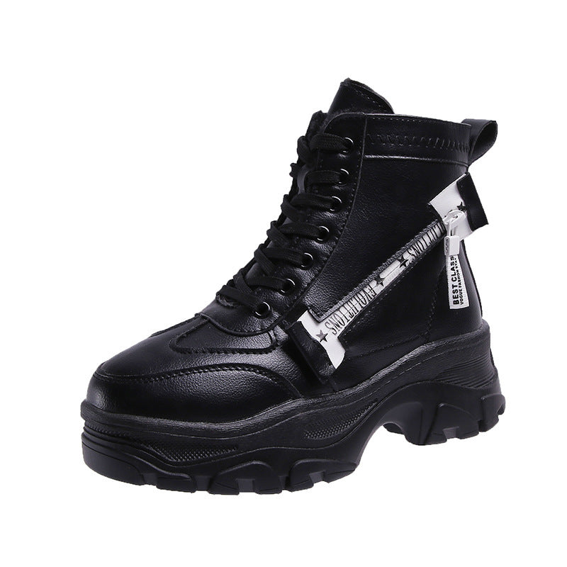 Zipper solid Martin boots