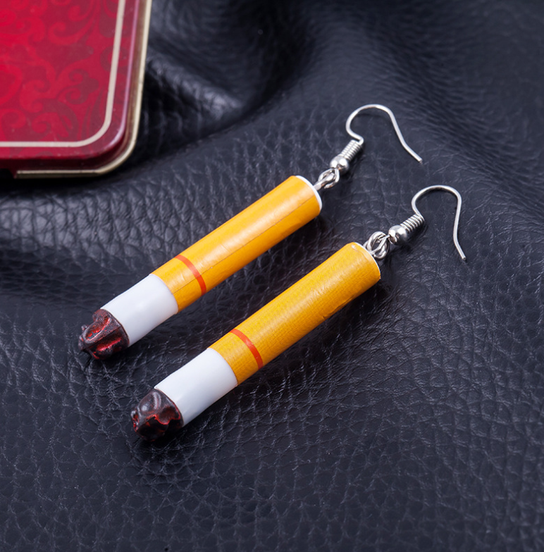 Cigarette Drop Earrings