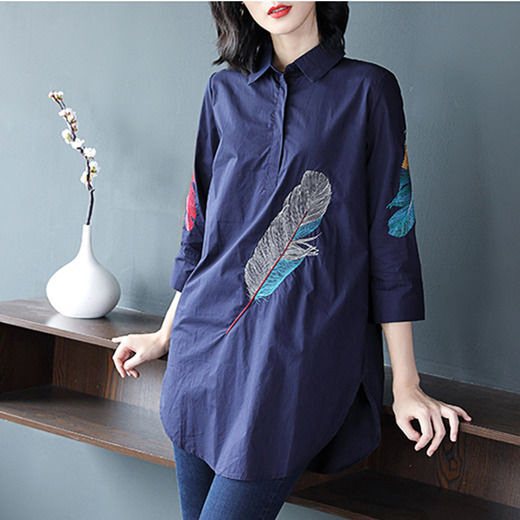 Women's bottoming shirt shirt spring mid-length top