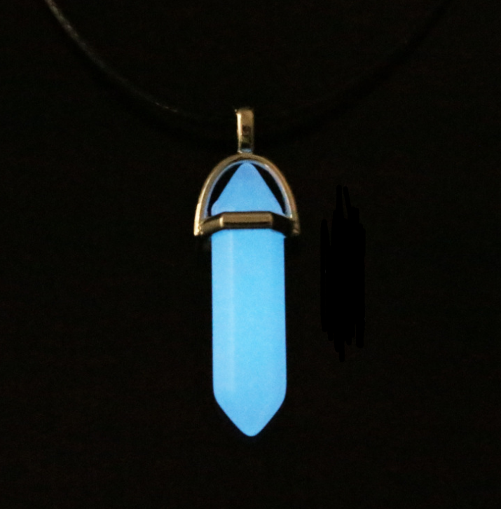 Fashion Night Glowing Spiral Drop Shape Necklace