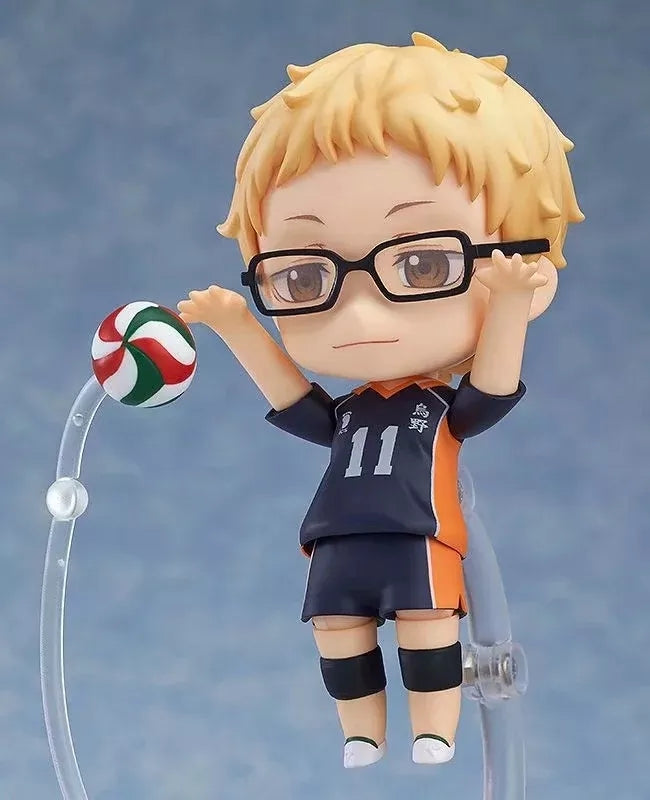 Anime Haikyuu!! Volleyball boy Kei Tsukishima 616 Q ver. Boxed Figure Car Decoration 10CM