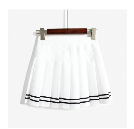 2021 Femmes Kawaii Vintage AA Taille Haute Plissée Jupe Femelle Japonais Harajuku Britannique Preppy Style Mignon Jupes Pour Femmes