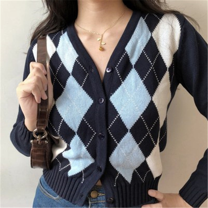 Long sleeve knitted cardigan jacket