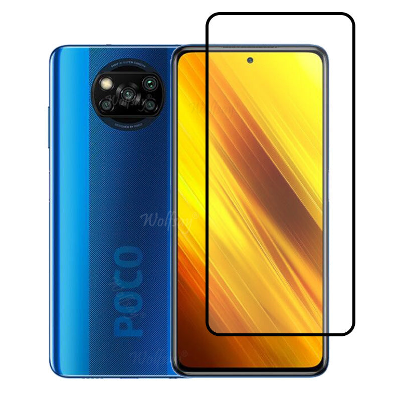 Full Cover Tempered Glass For Xiaomi Poco X3 NFC Screen