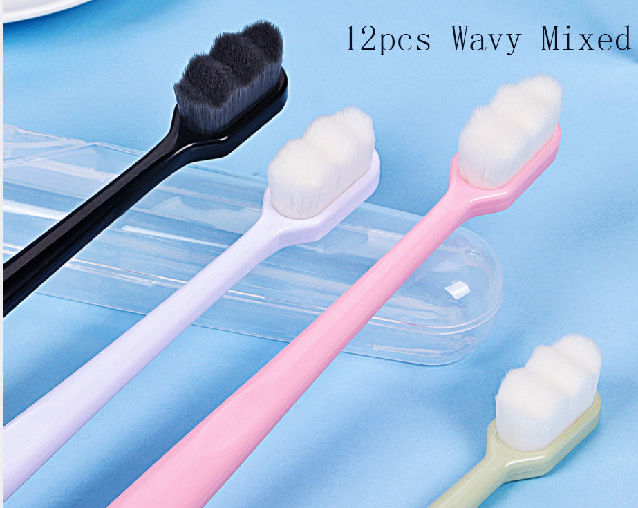 Flat toothbrushes for household use