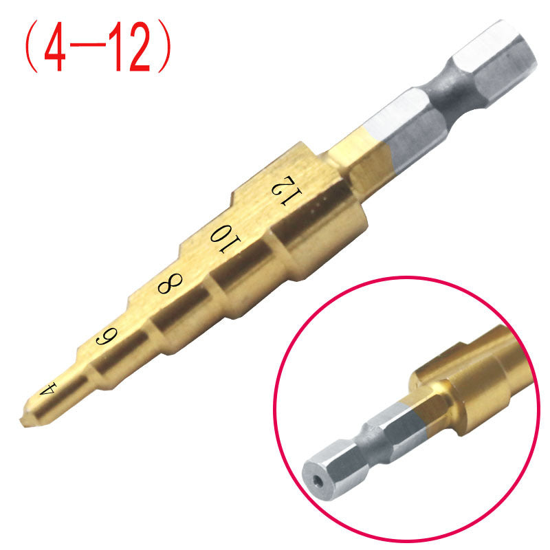 Hex shank step drill / pagoda drill / twist drill plate hole opener