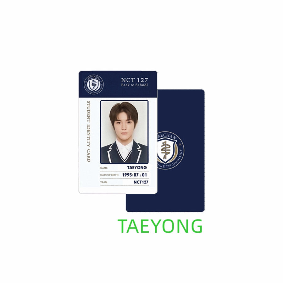 NCT127 HAECHAN TAEYONG JAEHYUN student ID card