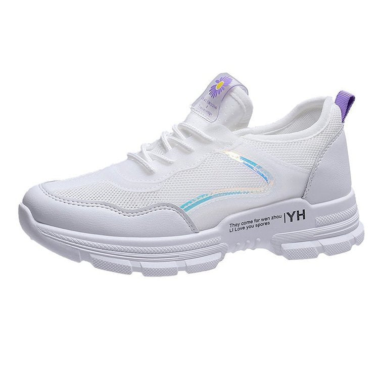 Summer Thin Net Shoes Women's Breathable Mesh Casual Sports Shoes