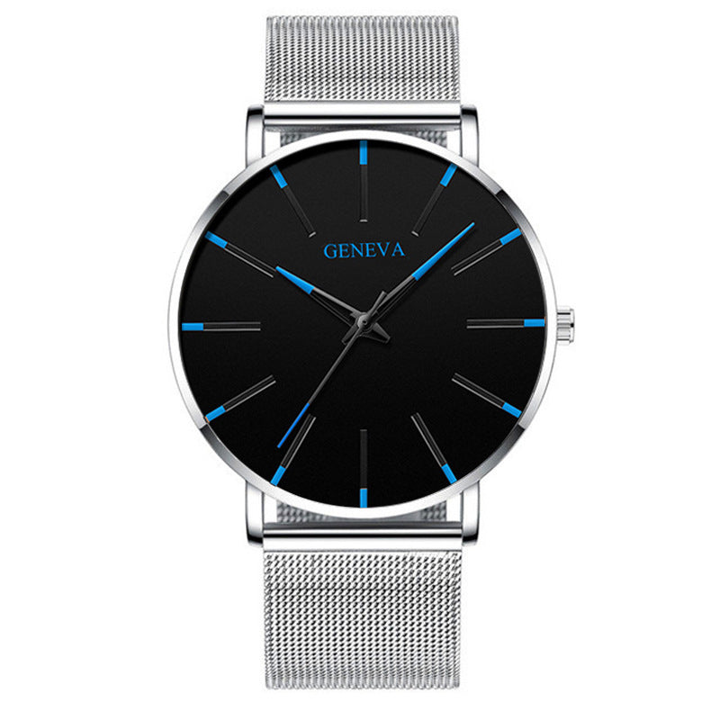 Fashion Men's Quartz Watch Mesh Strap Simple Casual Watch Wholesale Business Watch