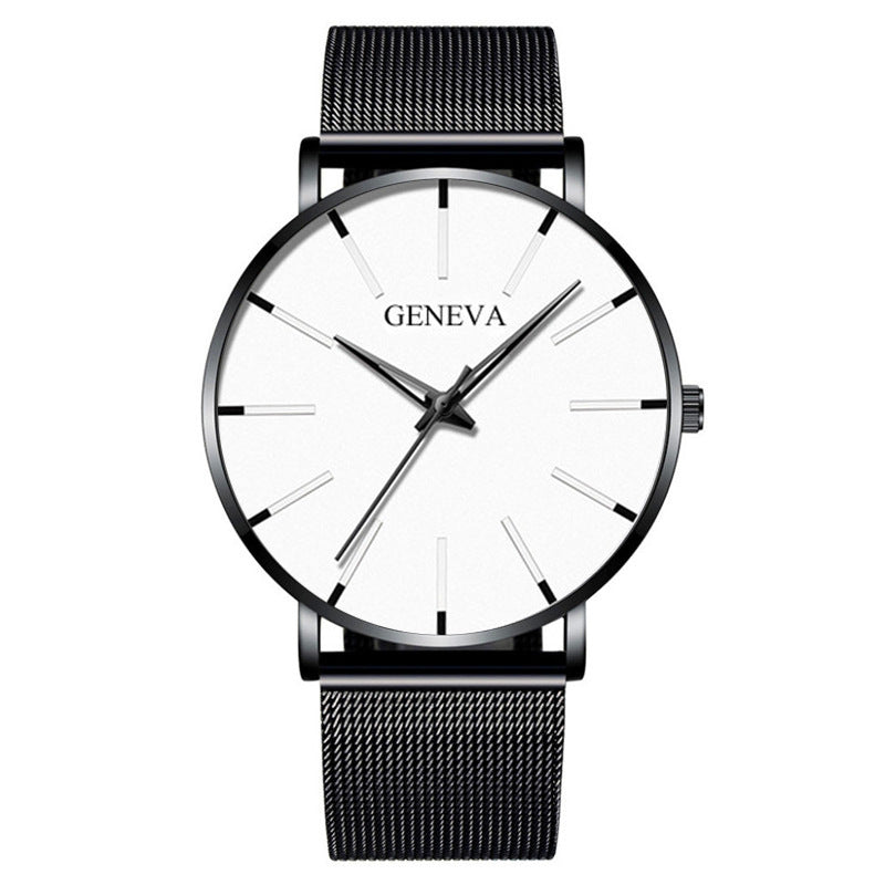 Fashion Men's Quartz Watch Mesh Strap Simple Casual Watch Wholesale Business Watch