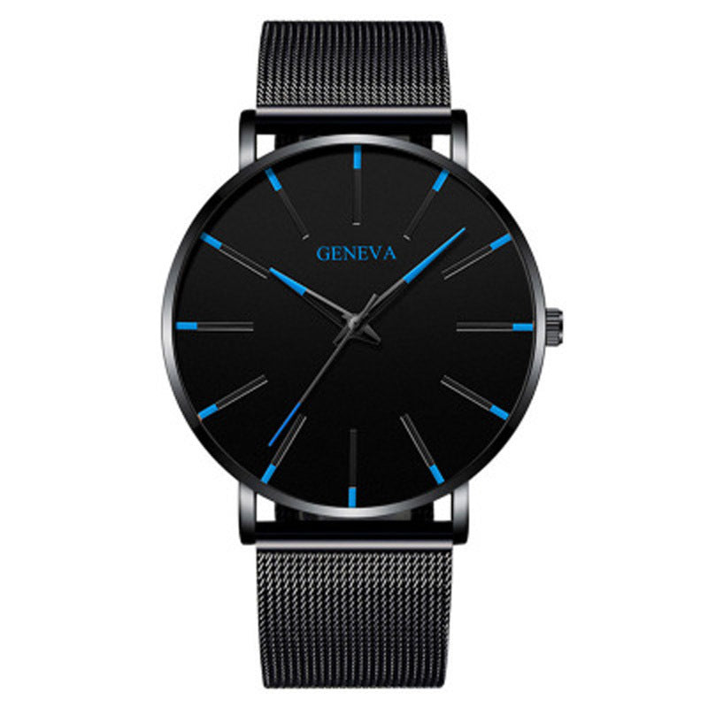Fashion Men's Quartz Watch Mesh Strap Simple Casual Watch Wholesale Business Watch