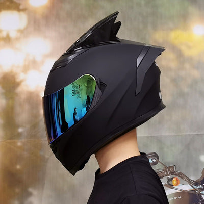 Men's and Women's Double Lens Anti-fog Full Face Four Seasons Cool Motorcycle Helmet