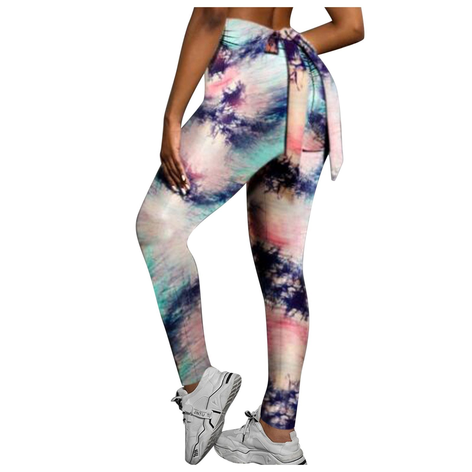 Women 3D Printed Bandage Yoga Pants Sports Female High Waist Elastic Stretch Fitness Running Leggings