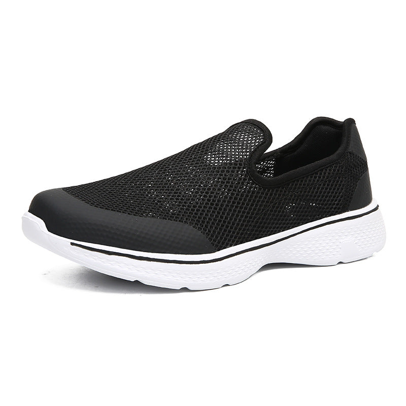 Summer New Sports Casual Shoes Black Hollow Breathable Set Foot Single Shoes Large Size Couple Shoes