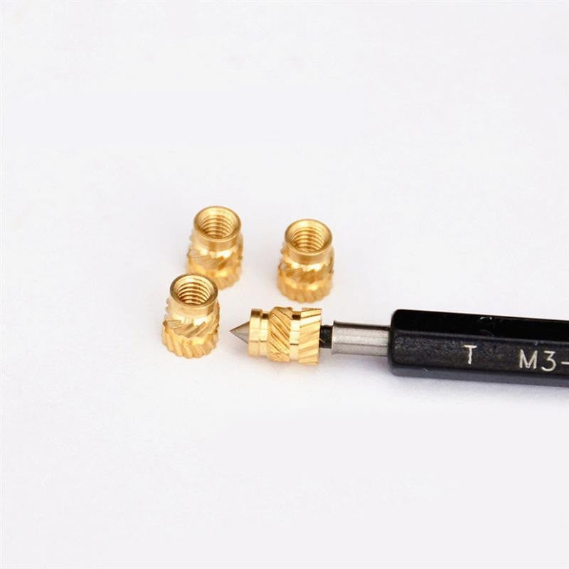 Threaded Knurled Brass Screw