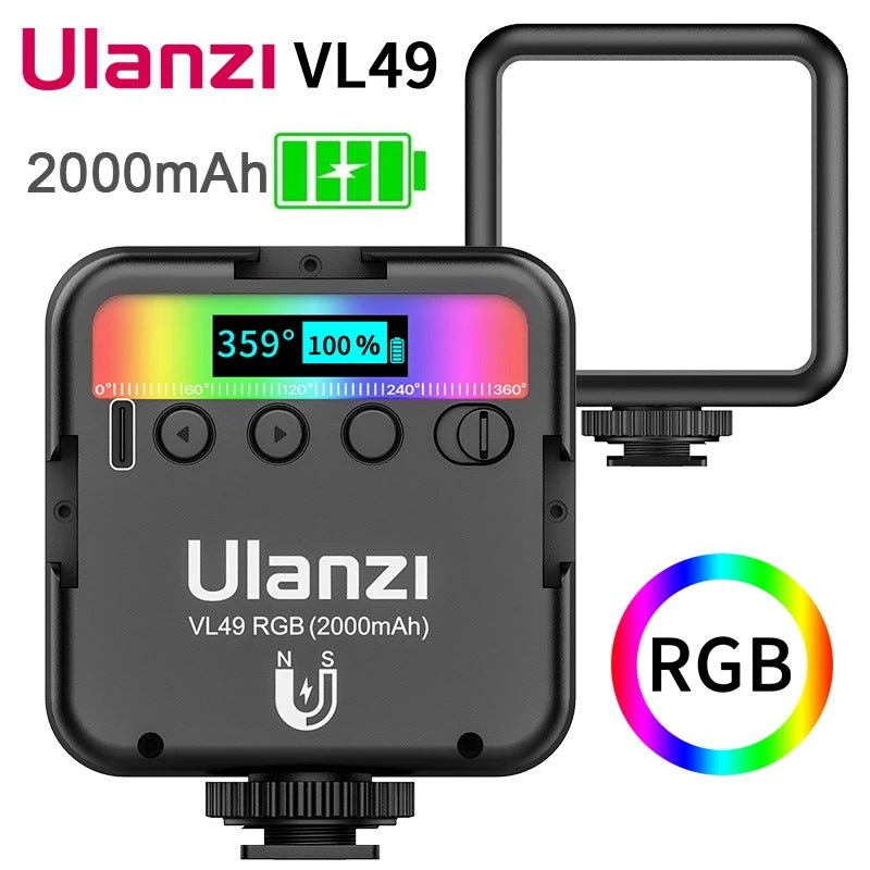Ulanzi Excellent Basket VL49 Mini RGB Fill Light Pocket Portable Small Led Vog Full Color Light