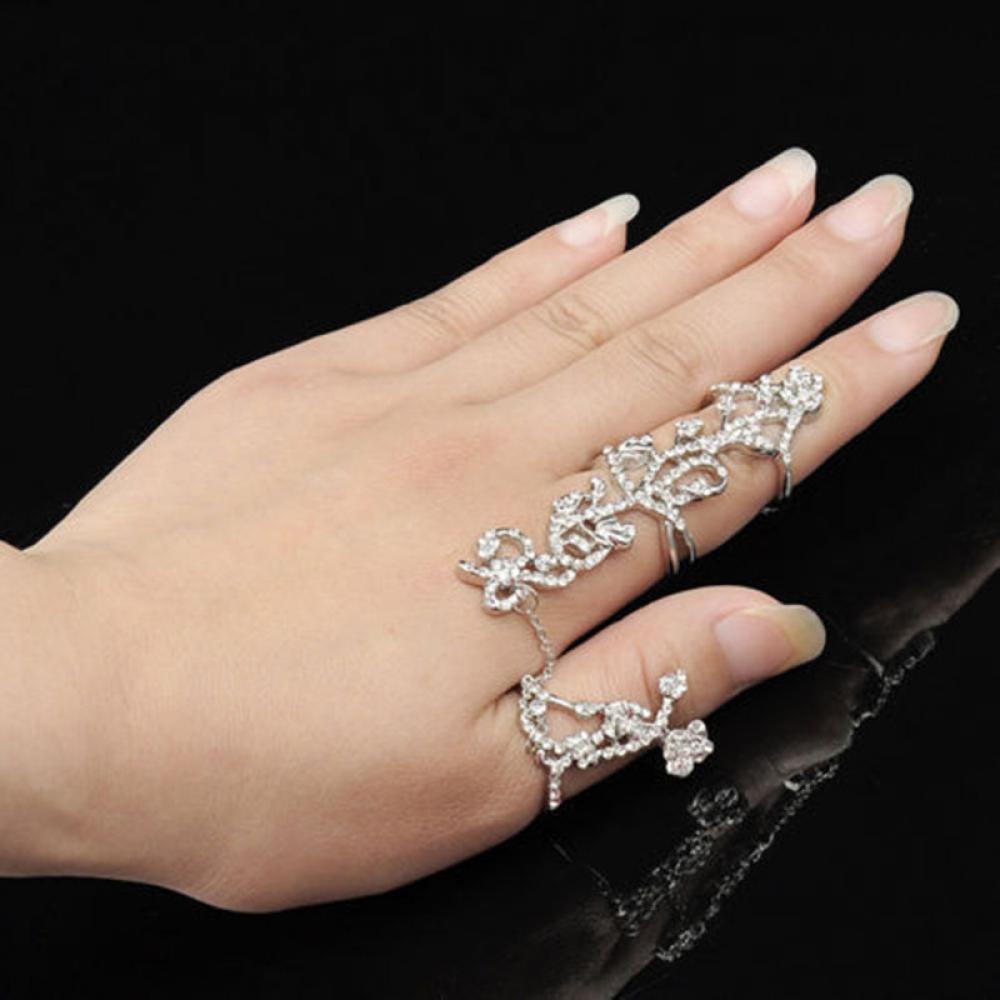 European And American Fashion Personality Diamond Rose Adjustable Ring